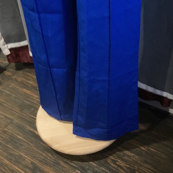 NWT WOMEN SZ L EMMIOL ROYAL BLUE BELTED SLEEVELESS JUMPSUIT - Picture 12 of 14